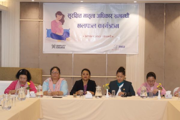 स्वास्थ्यका लागि सुरक्षित मातृत्व अधिकारसम्बन्धी प्रस्ताव संसद्मा दर्ता