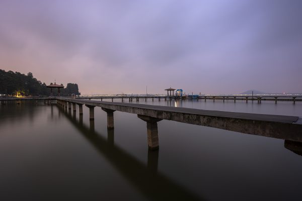 चीनको वुहानस्थित इस्ट लेकमा शरद ऋतुको मनमोहक दृश्य